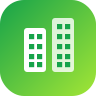 Enterprise and corporate buildings icon